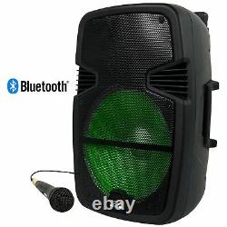 Gemini Pro Audio 15 Pouces Portable Wireless Trolley Bluetooth Led Party Haut-parleurs