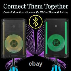 Gemini Pro Audio Dj 1000w Watts 15 Pouces Party Haut-parleurs De Système Pa Bluetooth Led