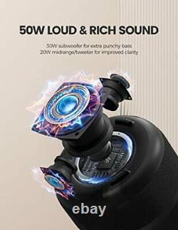Haut-parleur Bluetooth 50w, Kucchero Subwoofer & Loud Party Speaker, Punchy Bass, Bea