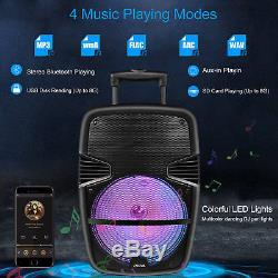 Haut-parleur Bluetooth Bt Portable Rc À 360 ° Avec Hayon Arrière Haute Voix Karaoké + MIC