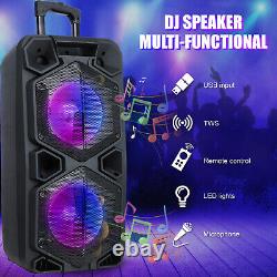 Haut-parleur Bluetooth Portable Rechargeable 10in Double Tweeter Party Speaker Fm Karaok