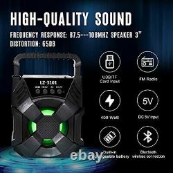 Haut-parleur Bluetooth Sans Fil Avec Fun Party Lights-tws Fm Fonction Rechargeable