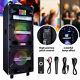 Haut-parleur Bluetooth De 4500w Avec Double Woofer De 10 Pouces, Karaoké Fm Dj Led Aux Rechargeable