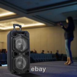 Haut-parleur Bluetooth rechargeable de 10 9000W Dual Woofer pour fête FM Karaoké DJ AUX