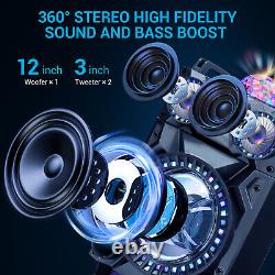 Haut-parleur Bluetooth sans fil 12 Subwoofer Party Bass Sound Karaoke System avec microphone