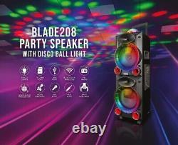 Haut-parleur de fête Blade-208 avec boule disco