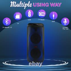 Haut-parleur de fête sans fil Bluetooth avec basses puissantes et lumières LED à mouvement liquide - Lot