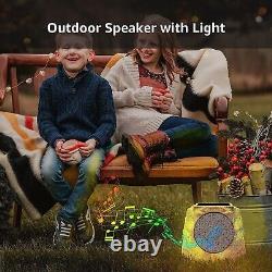 Haut-parleur de roche extérieur solaire sans fil Bluetooth pour jardin, patio, fête et piscine, IP44.