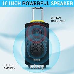 Haut-parleurs Bluetooth Portable Wireless Heavy Bass Woofer Party Karaoke Aux Usb Sd