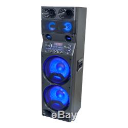 Ibiza Son Ts450 2 X 10 Led Système Audio 450w Éclairage Enceintes De Sono Dj Party