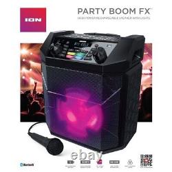 Ion Audio Party Boom Fx Portable Bluetooth Haut-parleur Led Éclairage, Noir, Ipa101a