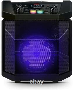 Ion Party Boom FX- Haut-Parleur Rechargeable Haute Puissance de 100W avec Lumières, Boost de Basses