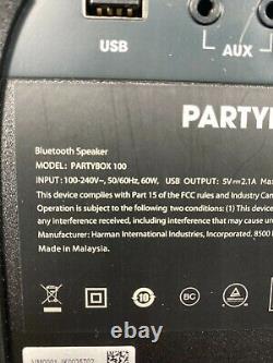 Jbl Partybox 100 Portable Bluetooth Party Speaker Jblpartybox100am Noir