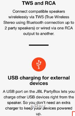 Jbl Partybox 1000 Haut-parleur Portable Bluetooth Partie Lightshowith Dj & Karaoké-black