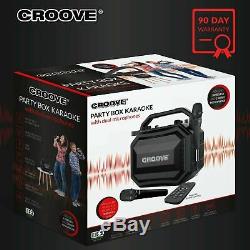 Machine De Karaoke Portable Party Box Bluetooth / Aux / Usb / Sd Card Connectivité 2 Mics