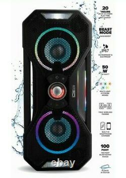 Nouveau! Altec Lansing MIX 2.0 Bluetooth Party Speaker Waterproof Wireless