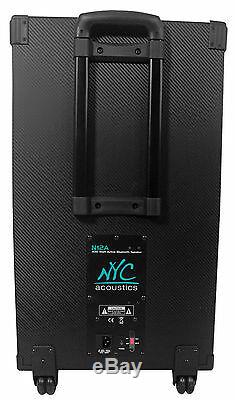 Nyc Acoustics N12a 12 Haut-parleur Alimenté 400w Bluetooth, Lumières De Fête + Microphone