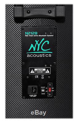 Nyc Acoustics N212b Dual 12 - Haut-parleur Bluetooth Avec Alimentation De 700w, Bluetooth