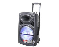 Partie Portative Extérieure Du Haut-parleur Dj Du Chariot Bluetooth De Karaoke 3000w Avec La Télécommande De Micro