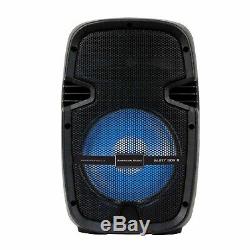 Party Box 8 2 Voies Haut-parleur Portable Powered Led Dj Pa Bluetooth Sans Fil Paire P