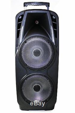Pkl5000 Dual 10 Dj Party Haut-parleur Bluetooth Extérieur Super Bass Lights MIC