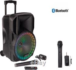 Pls 12 500w Active Speaker Portable Pa Bluetooth Système 2 Micro Sans Fil Karaoke