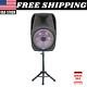 Portable Bluetooth Forte Party Party Dj 15 Pouces Grand Wireless W Mic & Stand