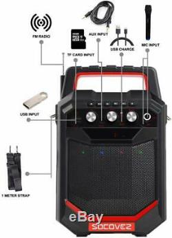Portable Party Sans Fil Bluetooth Karaoke Président Banque D'alimentation Avec Microphone