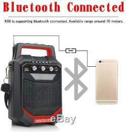 Portable Party Sans Fil Bluetooth Karaoke Président Banque D'alimentation Avec Microphone