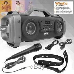 Pyle Pbmspg148 Bluetooth Boombox Karaoke Speaker System Clignotant Dj Party Lights