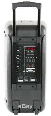 Qfx 2x10 Haut-parleur Portable Fm Parti Batterie Bluetooth Powered Radio-usb / Sd / Tf
