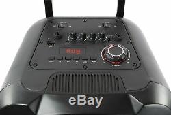 Qfx Pbx-210 Haut-parleur De Fête Rechargeable 2 X 10 + Bluetooth + Usb / Sd / Fm / Led + Micro