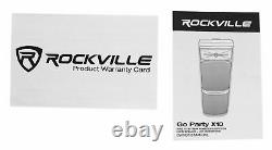 Rockville Go Party X10 Dual 10 Alimenté Par Batterie Haut-parleur Bluetooth + Uhf Microphone