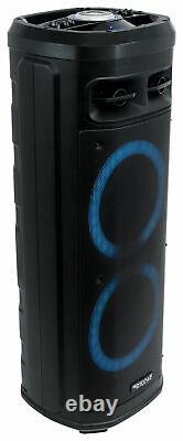 Rockville Go Party Zr10 Dual 10 Haut-parleur Bluetooth Portable Avec Microphone Led+uhf