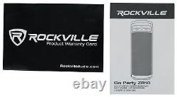 Rockville Va Faire La Fête ZR10 Double 10 Enceinte Bluetooth Portable Sans Fil à LED + Micro UHF