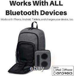 Sac à dos avec haut-parleurs Bluetooth de 20 watts et caisson de basses pour fêtes/festivals