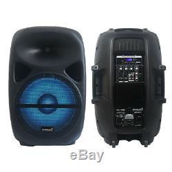Staraudio 15 Pouces 2500w Amplifies Actif Dj Speaker System Scène Party Président