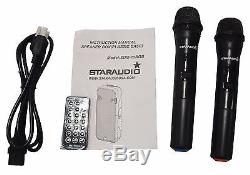 Staraudio Dual 15 Haut-parleur De Sonorisation Dj Party Bluetooth D'une Puissance De 4 500 W Avec Microphones Led