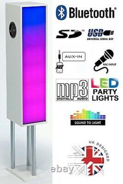 Steepletone Large Bluetooth Megasound Party Speaker System Avec Led Disco Lights
