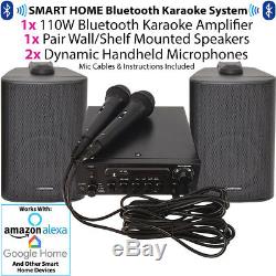 Système Karaoké Bluetooth / Kit - Amplificateur Sans Fil / Lecteur - Haut-parleurs Et Microphones