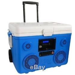 Tailgate Party Bluetooth Cooler Avec Roues 40 Qt. Haut-parleur Audio Intégré 350w