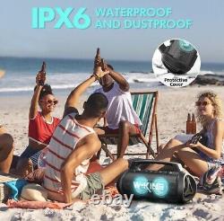 W-KING D10 70W Haut-parleur Bluetooth Portable étanche IPX6 pour soirée colorée.